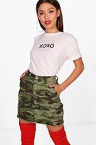 Boohoo Xoxo Slogan T-shirt