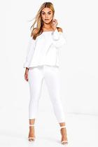 Boohoo Plus Joslyn Frill Top + Trouser Co-ord