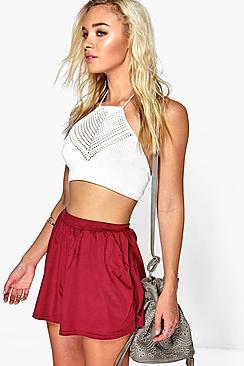 Boohoo Jenny Suedette Flippy Short