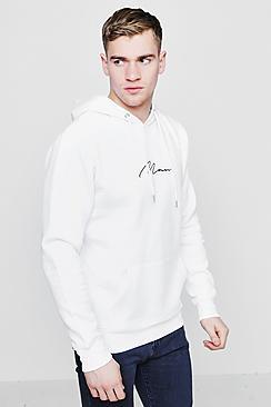 Boohoo Man Signature Embroidered Hoodie