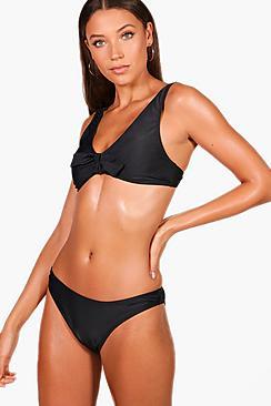 Boohoo Tall Amelia Knotted High Leg Bikini