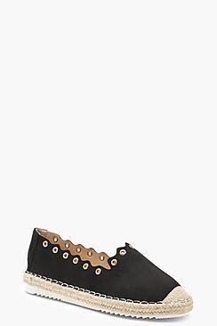 Boohoo Eyelet Espadrilles