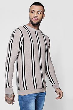 Boohoo Vertical Stripe Knitted Jumper