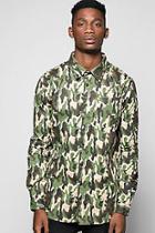 Boohoo All Over Camo Print Shirt