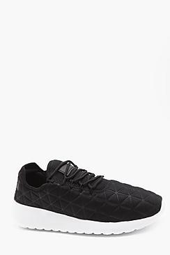 Boohoo Quilted Running Trainer