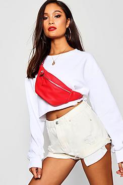 Boohoo Distressed Roll Hem Denim Short
