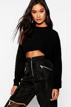Boohoo Oversized Knitted Box Crop Top
