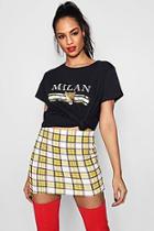 Boohoo Eliza Pastel Foil Print Slogan T-shirt