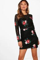Boohoo Charlotte Embroidered Lace Dress