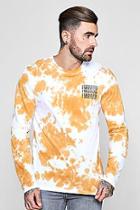 Boohoo Long Sleeve Tie Dye T-shirt With Print