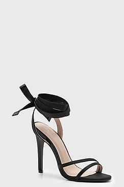 Boohoo Asymmetric Wrap 2 Part Heels