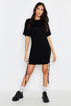 Boohoo Ruched Side T-shirt Dress
