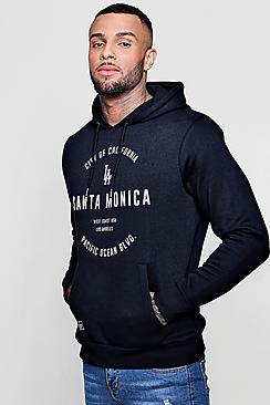 Boohoo Santa Monica Over The Head Hoodie