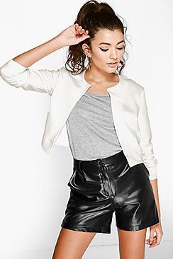 Boohoo Crop Edge To Edge Jacket