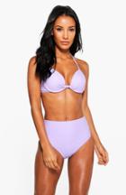Boohoo Crete Mix And Match Moulded Triangle Top Purple