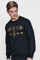 Boohoo Higher State Foil Print Sweater