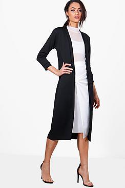 Boohoo Karina Collarless Duster