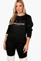 Boohoo Plus Lydia 'luxe' Printed Sweat Top