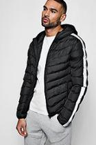 Boohoo Reflective Contrast Side Panel Puffer