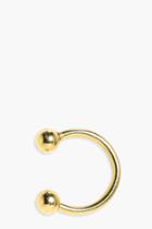 Boohoo Lois Faux Lip Ring Double Ball Gold