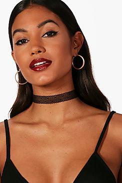 Boohoo Lily Fishnet Mixed Choker 3 Pack