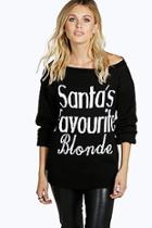 Boohoo Santa's Favourite Blonde Christmas Jumper