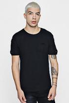Boohoo Zip Biker T-shirt With Step Hem