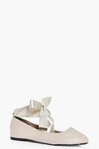 Boohoo Edie Ribbon Wrap Tie Ballet