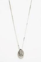 Boohoo Oval Pendant Necklace