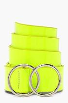 Boohoo Neon Double Ring Belt
