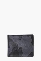 Boohoo Black Real Leather Camo Print Wallet