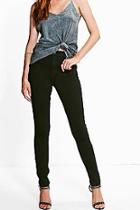 Boohoo Eli Black 5-pocket Full Length Skinny Jeans