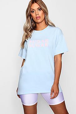 Boohoo Plus Hari Sugar Sugar T Shirt