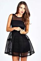 Boohoo Larah Lantern Net Dress
