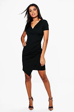 Boohoo Isabelle Ruched Side Tailored Dress