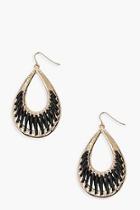 Boohoo Rope Wrap Teardrop Earrings