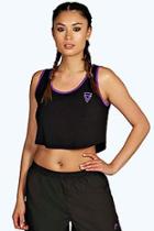 Boohoo Ellie Fit Slogan Dip Hem Crop Vest
