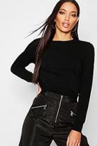 Boohoo Curved Hem Light Weight Sweat