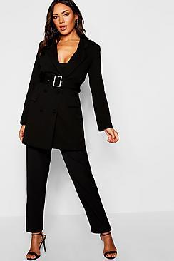 Boohoo Diamante Belted Blazer Dress
