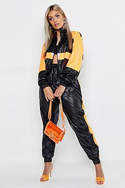 Boohoo Plus Overhead Shell Crop Windbreaker