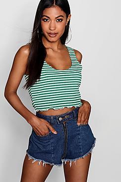 Boohoo Stripe Rib Cami