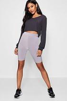 Boohoo Anna Crop Top Slinky Cycling Short Co-ord Set