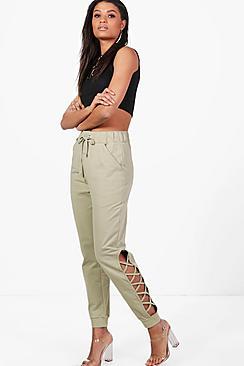 Boohoo Leila Lattice Detail Jogger