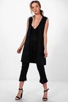 Boohoo Ashleigh Sleeveless Notch Neck Duster