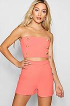 Boohoo Paris Hilton Button Detail Bandeau