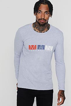 Boohoo Long Sleeve Established Print T-shirt