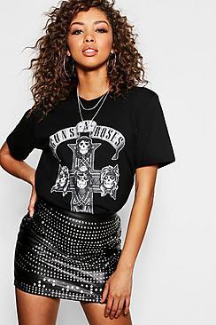 Boohoo Guns N Roses Oversized Licensed T-shirt