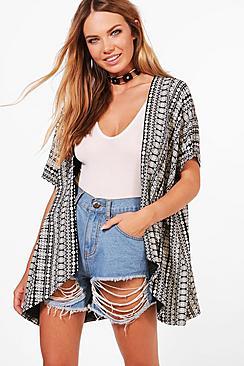 Boohoo Rosie Printed Kimono