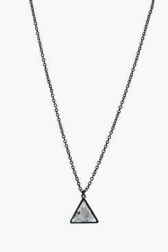 Boohoo Triangular Stone Charm Necklace