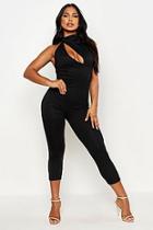 Boohoo High Neck Cut Out Jumpsuit